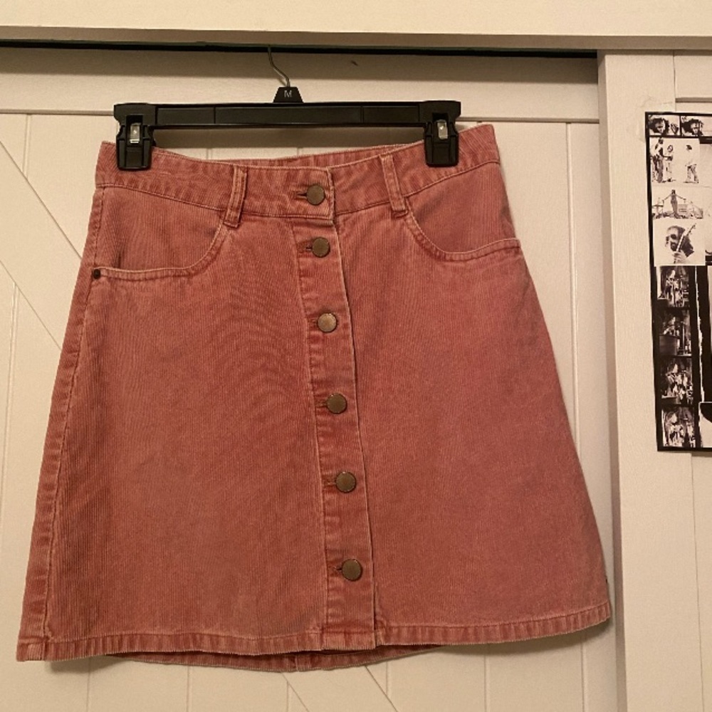 Super Cute Pink Corduroy Skirt